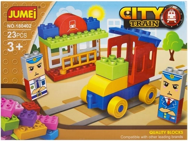 Stavebnice Jumei city vláček 23 dílků 26 × 19 cm - 1 kus