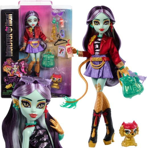 Panenka Monster High Jinafire Long se zvířátkem Cloudy
