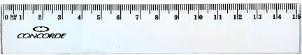 Pravítko 15 cm CONCORDE transparentní