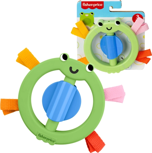 Fisher-Price smyslové kroužkové chrastítko žabka