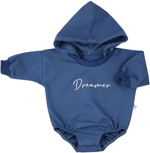 Kojenecké body baggy s kapucí Koala Dreamer – modré