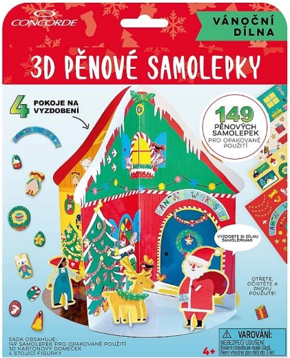 3D pěnové samolepky vánoční dílna CONCORDE
