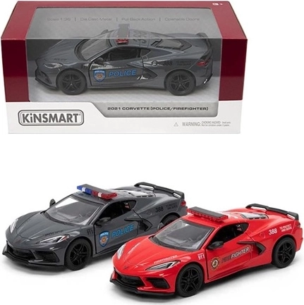 Model Chevrolet Corvette 2021 policie/hasiči - 1 kus