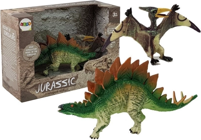 Sada hraček Dinozaur Stegosaurus a Pteranodon