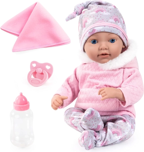 Měkký růžový outfit a dečka na mazlení