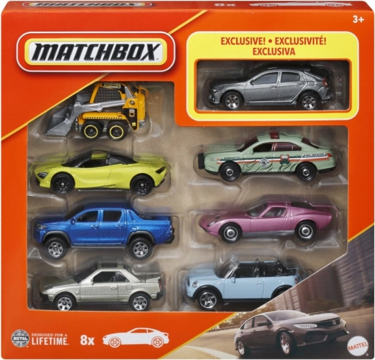 Sada autíček MATCHBOX 1:64 – 8 kusů (mix)