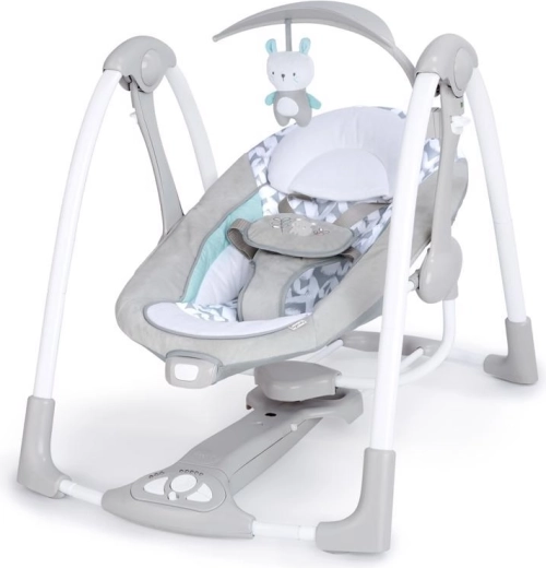 Konvertibilní dětská houpačka 2v1 s vibracemi a melodiemi Raylan INGENUITY, 0m+ do 9 kg