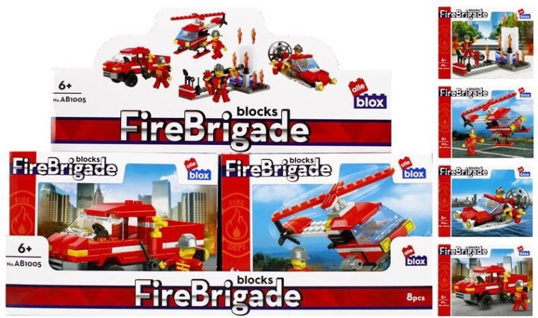Stavebnice hasiči s minifigurkou – 4 druhy