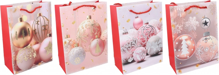 Dárková taška vánoční M 26 × 32 × 10 cm