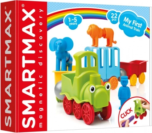 SmartMax můj první zvířecí vláček – magnetická stavebnice 22 ks