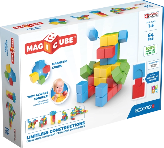 Magnetická stavebnice Geomag Magicube Creative 64 dílků