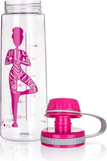 Sportovní láhev na vodu YOGA z tritanu 750 ml – růžová