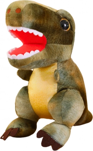 Plyšový dinosaurus s texturou kůže zelený 32 cm