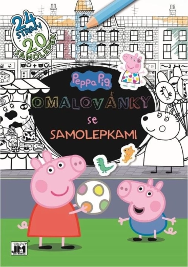 JIRI MODELS Omalovánky se samolepkami Prasátko Peppa