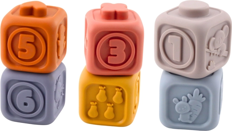 Senzorické kostky s čísly a tvary