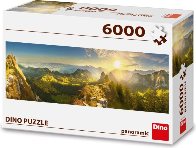 Panoramatická krajina Švýcarska