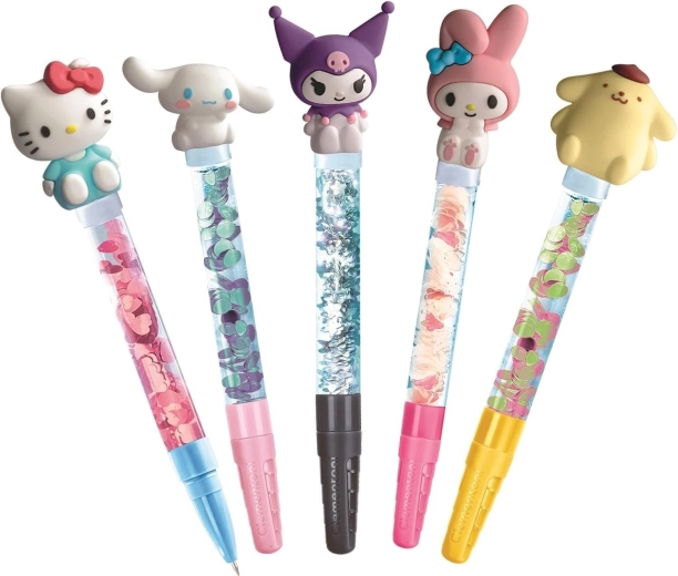 Pět per s třpytkami a confetti efektem