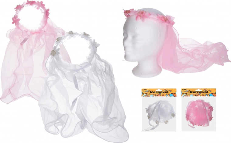 Karnevalová čelenka se závojem