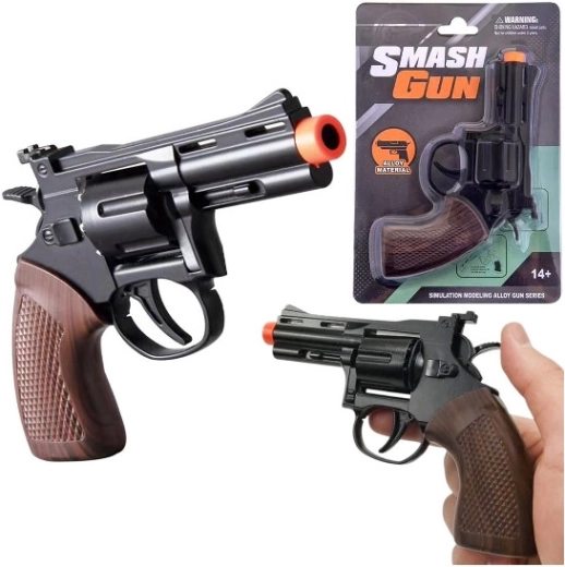 Kovový revolver na kapsle Smash Gun – hračka pro malé šerify