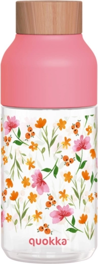 Láhev na pití Quokka Ice pink flowers 570 ml