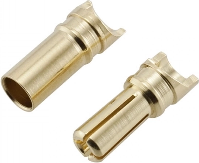 Pozlacené banánkové konektory 3,5 mm ploché (s výřezem)