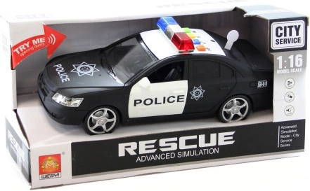 Policejní auto na baterie se zvukem a světlem 1:16