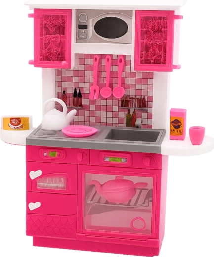 Realistická kuchyňská linka s troubou a dřezem