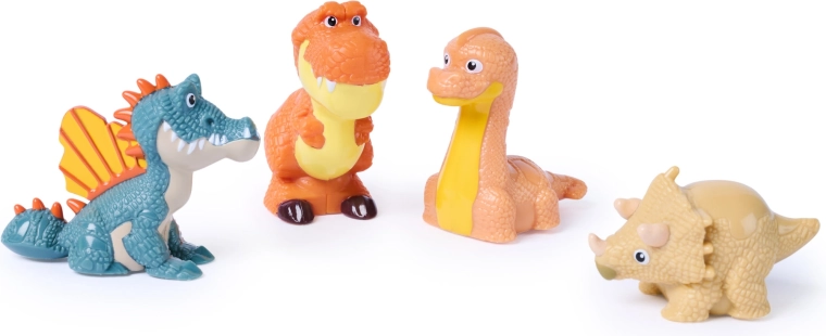 4 figurky dinosaurů s kuličkovou základnou