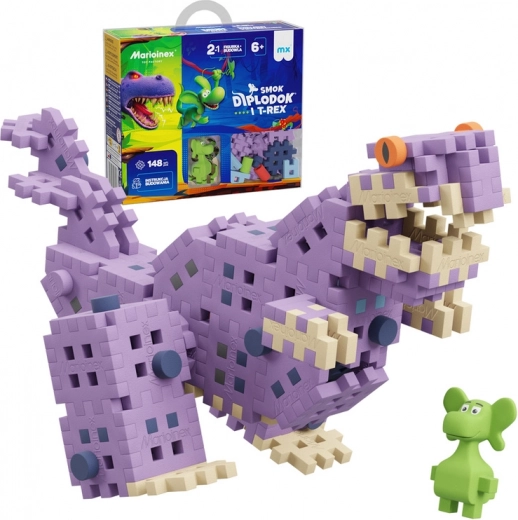 Mini Waffle - Diplodok a T-Rex 148 dílků