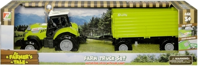 Traktor s přívěsem se světlem a zvukem
