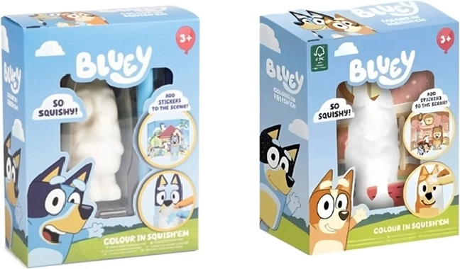 Bluey měkká figurka squishy k vybarvení