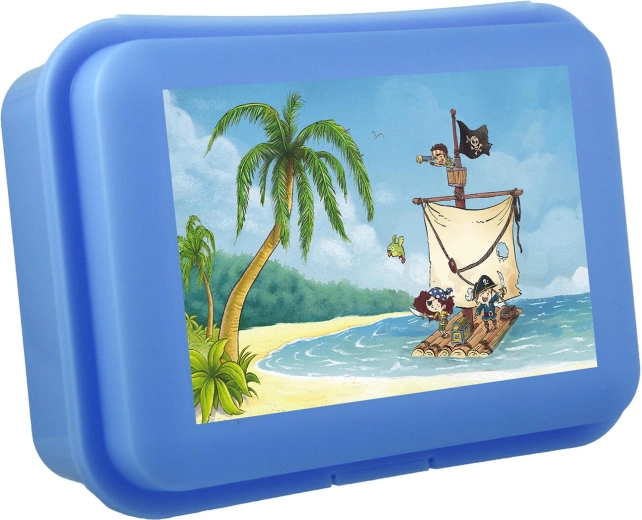 Dětský svačinový box s klik uzávěrem 18 × 13 × 7 cm – mix barev a motivů