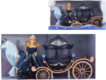 Kůň s kočárem na baterie pro děti 3+