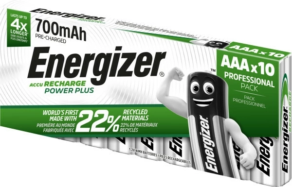 Energizer Power Plus nabíjecí baterie AAA 700 mAh, balení 10 ks