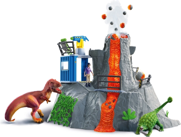 Schleich Dinosaurs sopka s dinosaury a výzkumnicí Yuki
