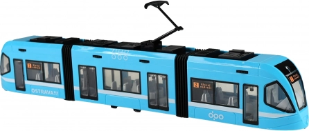 Moderní tramvaj Ostrava modrá 47 cm