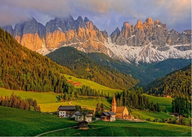 Puzzle CHERRY PAZZI – Santa Maddalena, Dolomity (1000 dílků)