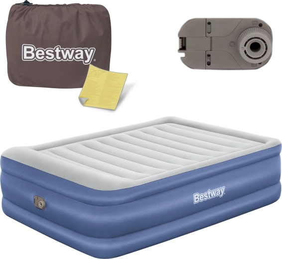 Nafukovací matrace Bestway 203 × 152 × 61 cm s vestavěnou elektrickou pumpou