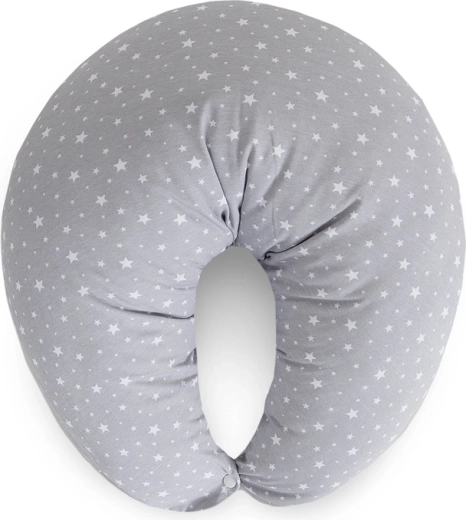 Ceba baby kojicí polštář Huggy basic grey stars 150 × 60 × 37 cm