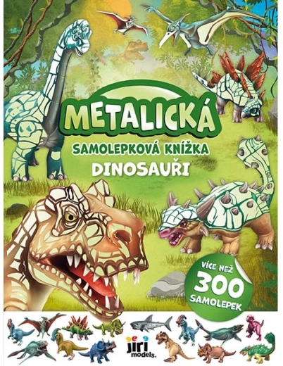Metalická samolepková knížka dinosauři