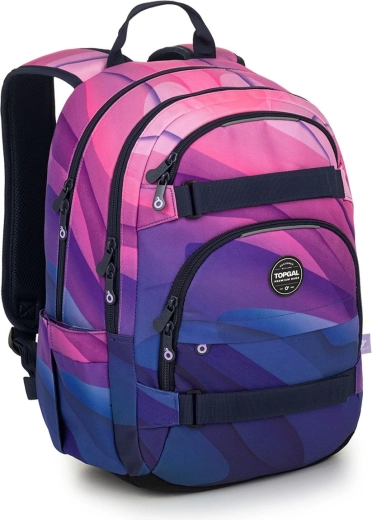 Růžovofialový studentský batoh Topgal Viki
