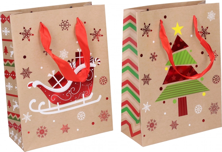 Dárková papírová taška S vánoční 23,5 × 17,5 × 8 cm