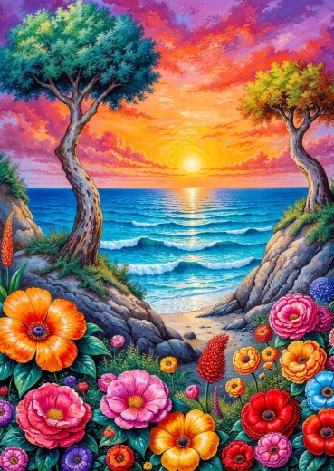 Enjoy puzzle Kvetoucí pobřeží 1000 dílků