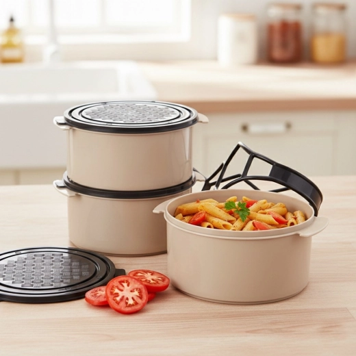 Tři samostatné nádoby pro kompletní oběd