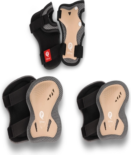 Qplay dětské chrániče khaki velikost S (3–5 let)