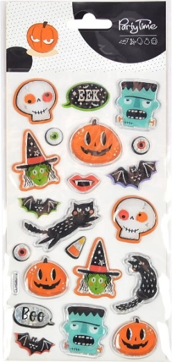 Gelové vystouplé samolepky Halloween mix