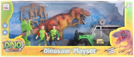Sada s bateriovým dinosaurem a terénním autem