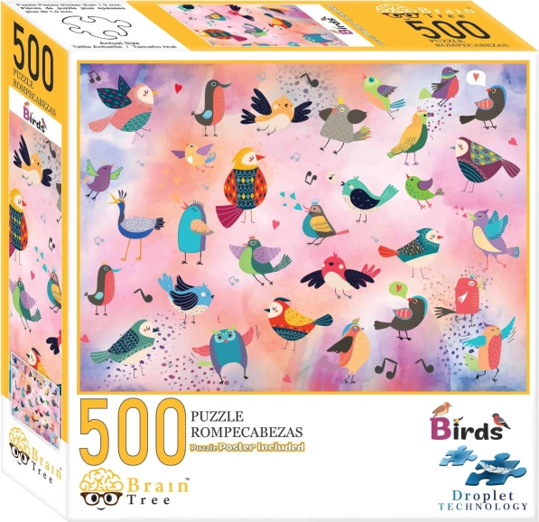 Puzzle Brain Tree Pohádkoví Ptáci 500 Dílku