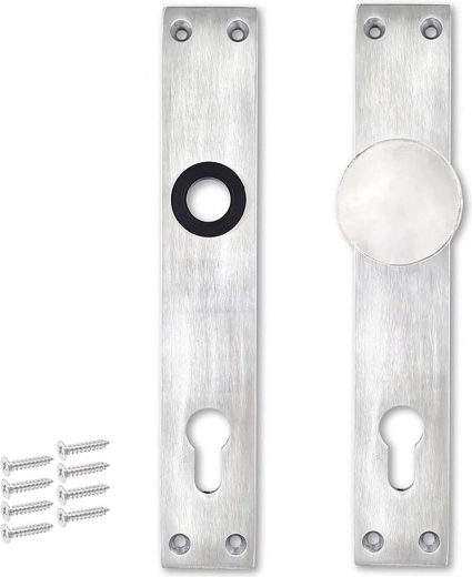 Hliníkový štít s knoflíkem pro vložku 90 mm bez kliky