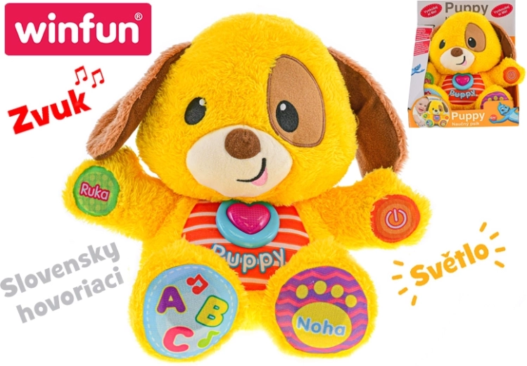Naučný mluvící pejsek Puppy se světlem a zvukem 33 cm